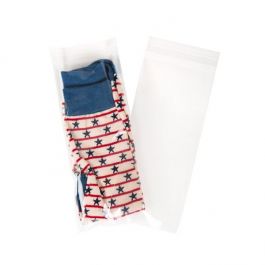 Sachet plastique transparence cristalline 11x24+4cm avec Rabat Adhésif (100 pièces) [B49]
