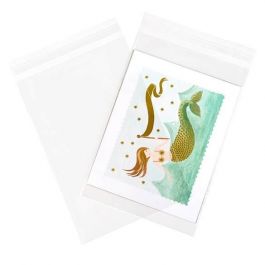 Sachet plastique plat grand format 21,4x31,1cm Refermable par Rabat Adhésif (100 pièces) [B812]