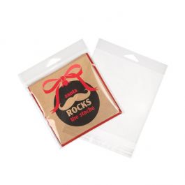 Sachet à trou de suspension refermable à transparence cristalline 14.4x14.1cm (100 pièces) [HB5X5M]