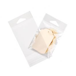 Sachet à trou de suspension refermable à transparence cristalline 7x8.9 cm (100 pièces) [HB23]
