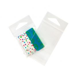 Sachet refermable laminé à trou de suspension euro 5.1x5.1cm (500 pièces) [J1LAM]