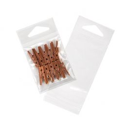 Sachet refermable laminé à trou de suspension euro 5.1x6.4cm (500 pièces) [J2LAM]