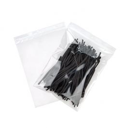 Sachet zip à transparence cristalline 100 microns avec trou pour suspension 22,9x30,5cm (100 pièces) [Z4R912]