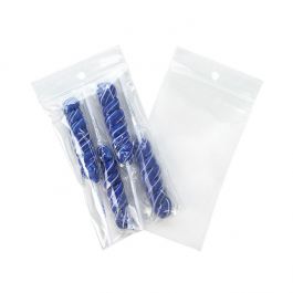 Sachet zip à transparence cristalline 75 microns avec trou pour suspension 7,6x12,7cm (100 pièces) [Z3R35]