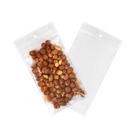 Sachet zip à transparence cristalline 100 microns avec trou pour suspension 10,2x17,8cm (100 pièces) [Z4R47]