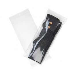 Sachet zip à transparence cristalline 100 microns avec trou pour suspension 12,7x30,5cm (100 pièces) [Z4R512]
