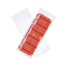 Sachet zip à transparence cristalline avec trou de suspension 15,2x38,1cm (100 pièces) [ZR615]