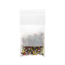 Sachet zip à transparence cristalline avec fenêtre d'écriture blanche 7,6x12,7cm (100 pièces) [ZWC35]
