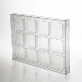 Boites à transparence cristalline pour confiseries artisanales par coffrets de 12.10,3 x 2 x 13,8cm (25 Pièces) [CNDY270]