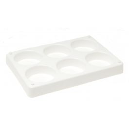 Palette de peinture vide pour 6 blocs de peinture Ø 55x19 mm - 215x145 mm en boîte (1 pièce) [COL-PBTR6X55]