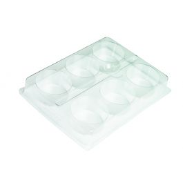 Paint tray / palette with 6 deep reservoirs - 160x125mm in bag (1 pc.) [COL-VERFTRAY]