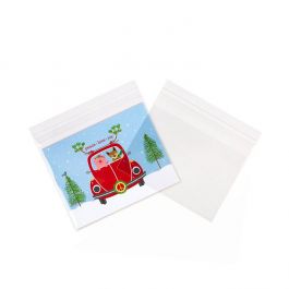 Sachet plastique transparence cristalline 14,4x10,8cm avec Rabat Adhésif (100 pièces) [B45S]