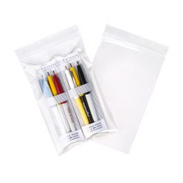 Sachet zip à transparence cristalline 75 microns 12,7x20,3cm (100 pièces) [Z3C58]