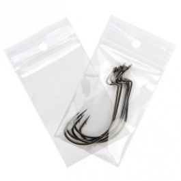 Sachet zip à transparence cristalline 75 microns avec trou pour suspension 5,1x7,6cm (100 pièces) [Z3R23]