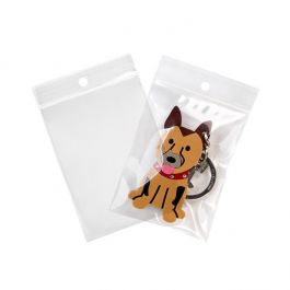 Sachet zip à transparence cristalline 75 microns avec trou pour suspension 7x9,5cm (100 pièces) [Z3R23XL]