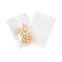 Sachet zip à transparence cristalline 75 microns avec trou pour suspension 6,4x7,6cm (100 pièces) [Z3R2H3]