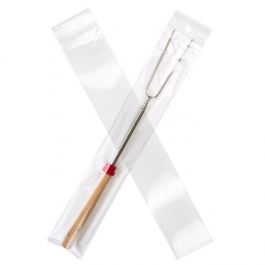 Sachet zip à transparence cristalline 100 microns avec trou pour suspension 5,1x30,5cm (100 pièces) [Z4R212]