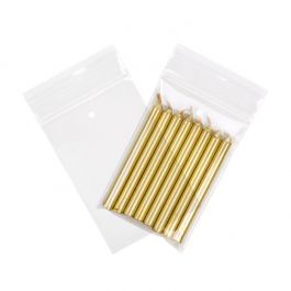 Sachet zip à transparence cristalline avec trou de suspension + trou d'aération 5x7,5 cm (100 pièces) [ZR23V]