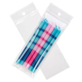 Sachet zip à transparence cristalline avec trou de suspension 5,1x12,7cm (100 pièces) [ZR25]