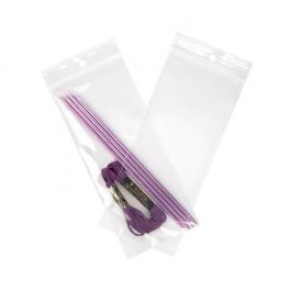 Sachet zip à transparence cristalline avec trou de suspension 7,6x17,8cm (100 pièces) [ZR37]