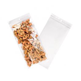 Sachet zip à transparence cristalline avec trou de suspension 12,7x25,4cm (100 pièces) [ZR510]