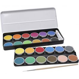 PRIMO Wasserfarben, D 30 mm, Sortierte Farben, 12 Stk/ 2 Pck [HOB-624724]