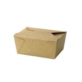 Boite Vente Emporter Cartonnée Brune 1200 ml (300 pièces) [GB-DFC01656]