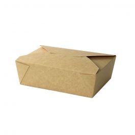 Boite Vente Emporter Cartonnée Brune 1500 ml (180 pièces) [GB-DFC01662]