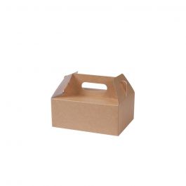 Boite à Poignées Papier brun 21x17x9 cm (100 pièces) [GB-DFC01705]