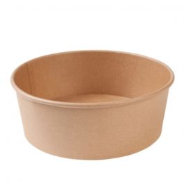 Pappe Schüssel Braun 1.000 ml Ø 185 mm rund (300 Stück) [GB-DFC08830]