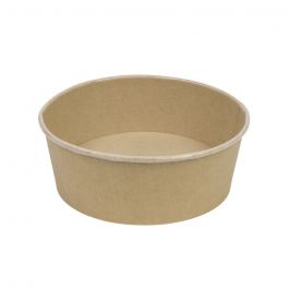Pappe-Schüssel Braun 1000 ml, Ø 185 mm rund (300 Stück) [GB-DFC08831]