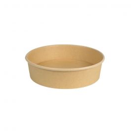 Premium-Karton Schüssel Braun 700 ml, Ø 185 mm rund (300 Stück) [GB-DFC08865]
