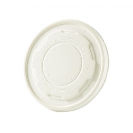 Flachdeckel Papier Ø 115 mm Weiß Geschlossen (500 Stück) [GB-DHD04501]