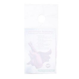Türknopftaschen Transparent 15x30cm Weiß (100 Stück) [DK3W]