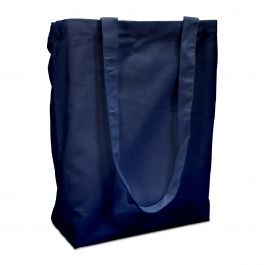 Sacs à poignées en coton Tote Bag 38x42cm bleu foncé (250 pièces) [FP-DKE013]
