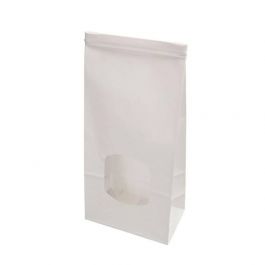 Tüten Kraft Weiß mit Verschluss 11,5x7x24,5 cm (400 Stück) [GB-DRE02710]