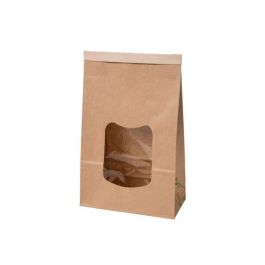 Tüten Kraft braun mit Verschluss 15,5x7x24,2 cm (400 Stück) [GB-DRE02790]