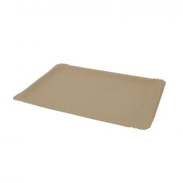 Assiette rectangulaire en papier 18.5x27 cm Marron, (500 pièces) [GB-DTW06011]