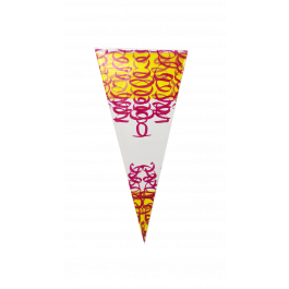 Spitztüten 25x46cm 1 Pfund gelb/rot (250 Stück) [DV-3266]