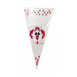 Spitztüten 18x37cm 0,5 Pfund Clown (250 Stück) [DV-3280]