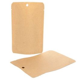 Doypack Compostable Kraft 10,2x6x15,2cm sans fermeture Zip | 57 grammes (100 pièces) [SUPEK2]