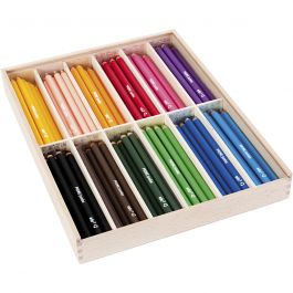 edu3 Jumbo-Buntstifte, Dicke 10 mm, Mine 6,25 mm, Sortierte Farben, 12x12 Stk/ 1 Pck [HOB-409144]