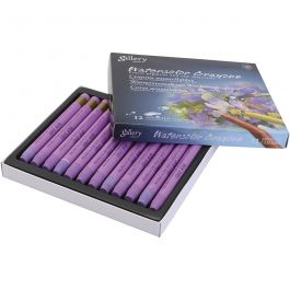 Pastels à la cire aquarellables, gris, rose, 12 pièces/ 1 Pq. [HOB-427340]