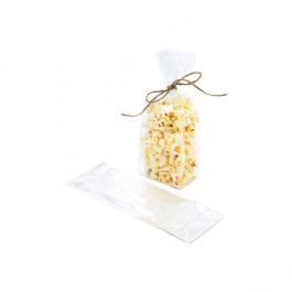 Sachet SOS à fond plat en papier et à transparence cristalline 8.9x5.7x24.8cm (100 pièces) [FGPB15]