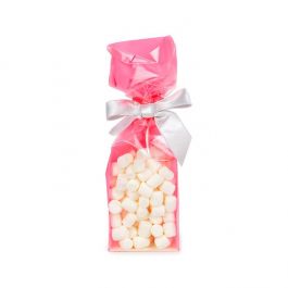 Blockbodenbeutel Neon-Rosa 7x5,1x25,4 cm mit Bodenblatt (100 Stück) [FGPB17NK]