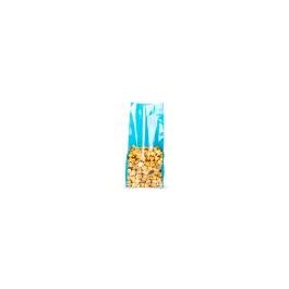 Sachet à soufflet à fond plat Bleu néon 12,7x7,6x30,5 cm avec insert en papier (100 pièces) [FGPB1NB]