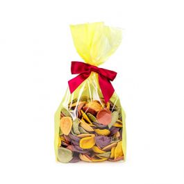 Sachet à soufflet à fond plat Neon jaune 12,7x7,6x30,5 cm avec insert en papier (100 pièces) [FGPB1NY]