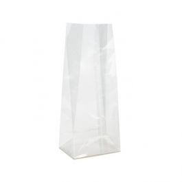 Sac à fond pliant thermoscellable, 12.7 x 7.6 x 30.5 cm avec Insert en papier (100 Pièces) [FGPBH1]