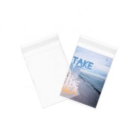 Sachet plastique transparence cristalline 11.7x16+4cm avec Rabat Adhésif (100 pièces) [B4X6XL]