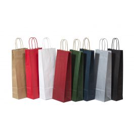 Paper carrier bags for bottles 14x8x39 cm (50 pieces)